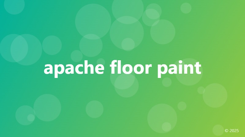apache floor paint