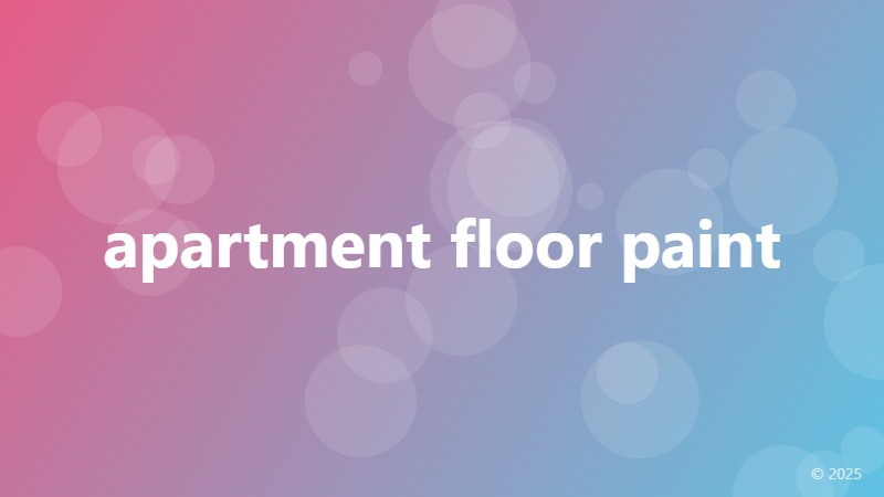 apartment floor paint