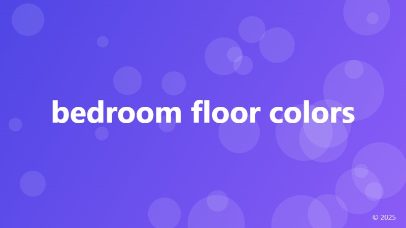 bedroom floor colors