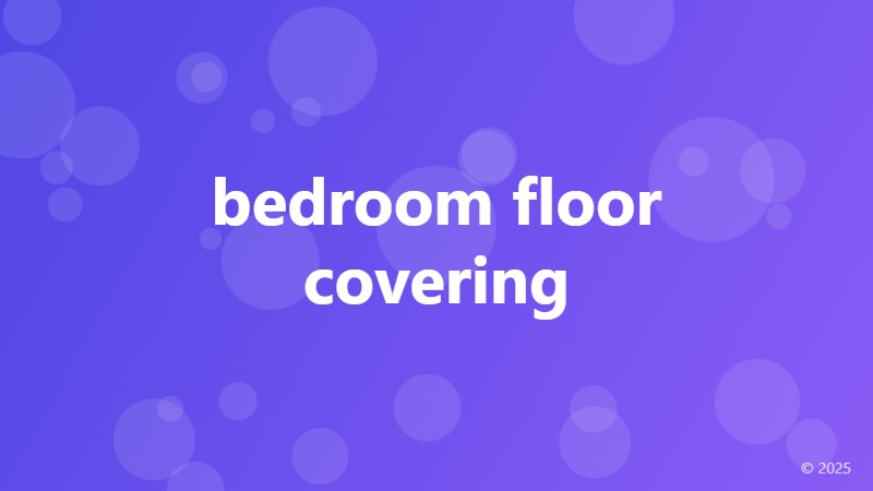 bedroom floor covering