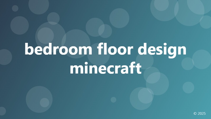 bedroom floor design minecraft