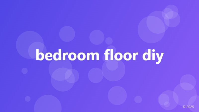bedroom floor diy