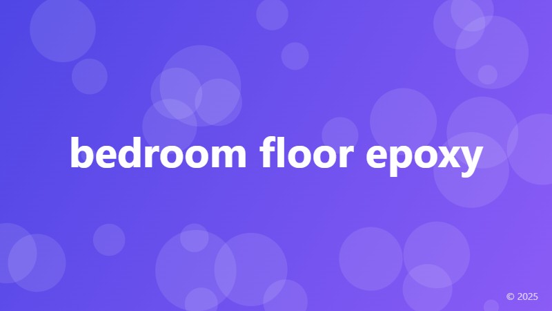 bedroom floor epoxy