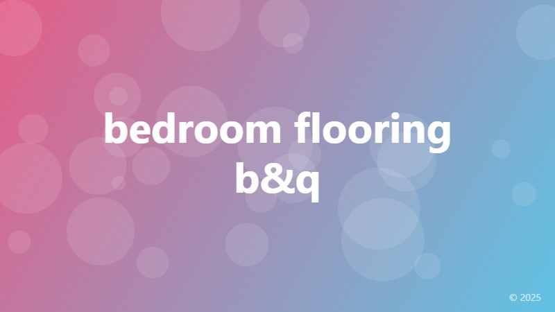 bedroom flooring b&q