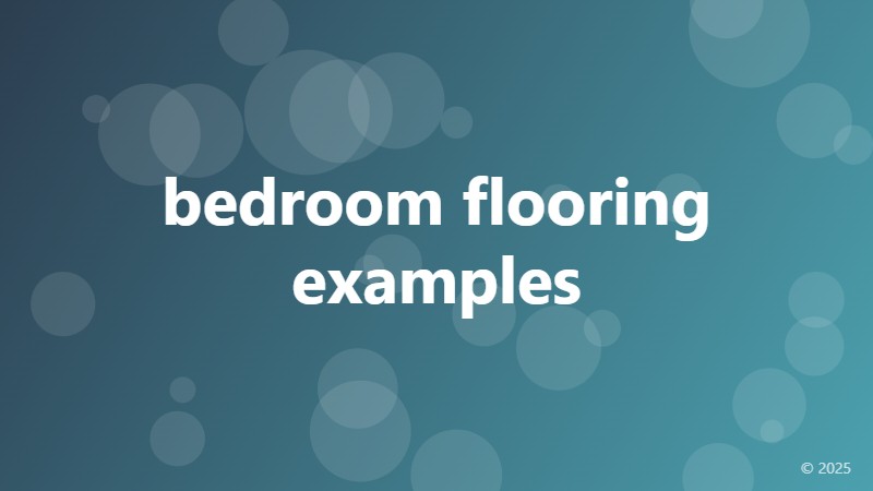 bedroom flooring examples