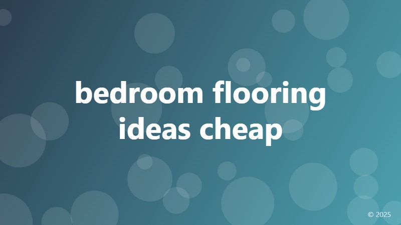 bedroom flooring ideas cheap