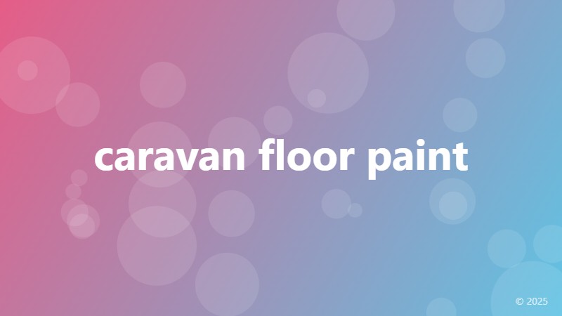 caravan floor paint