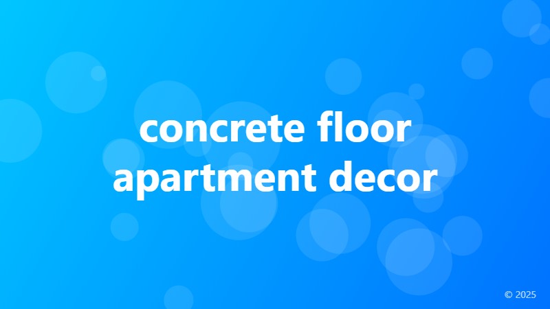 concrete floor apartment decor