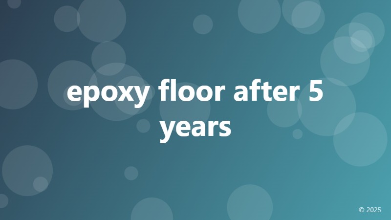 epoxy floor after 5 years