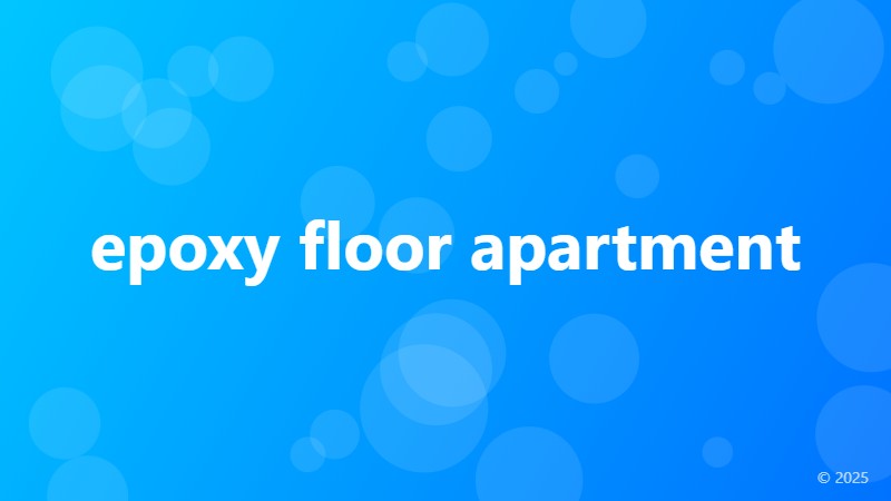 epoxy floor apartment