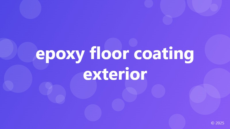 epoxy floor coating exterior