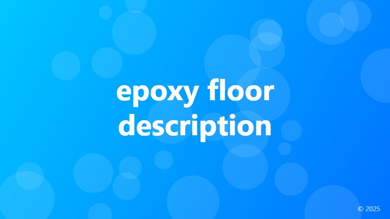 epoxy floor description