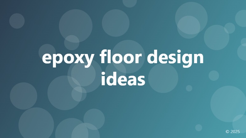 epoxy floor design ideas