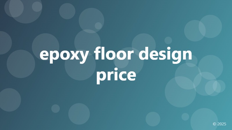 epoxy floor design price