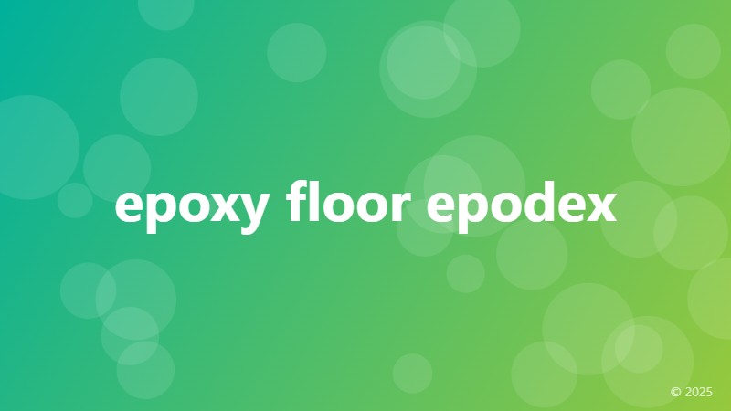 epoxy floor epodex