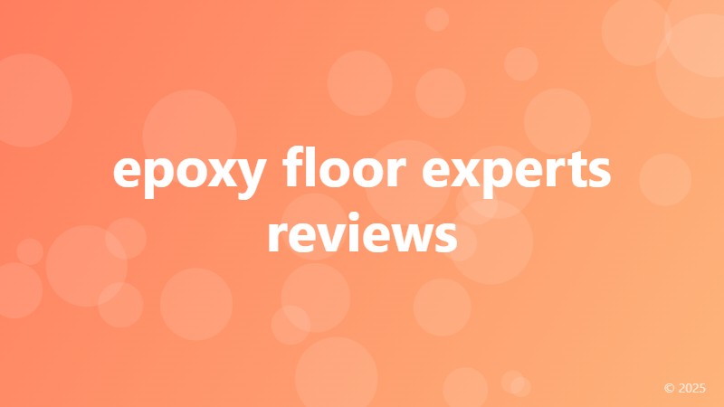 epoxy floor experts reviews