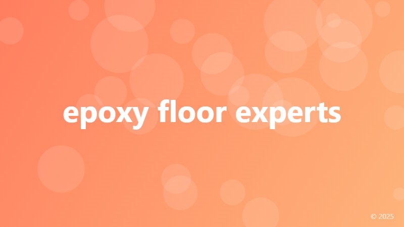 epoxy floor experts