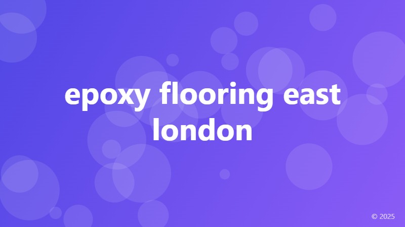 epoxy flooring east london