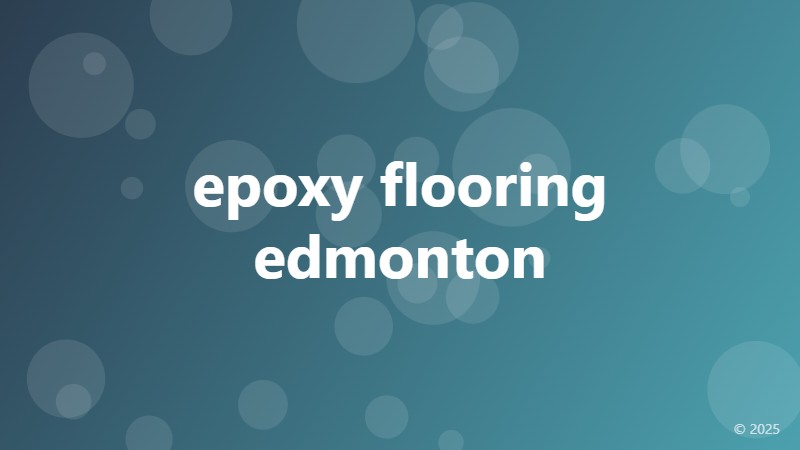 epoxy flooring edmonton