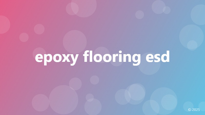 epoxy flooring esd