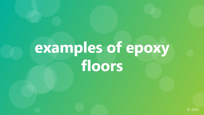 examples of epoxy floors