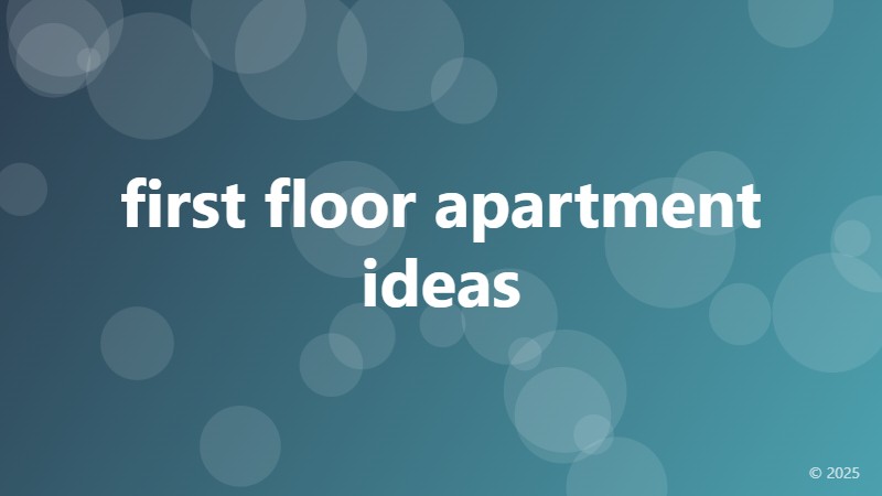 first floor apartment ideas