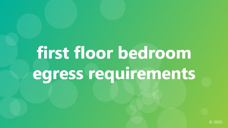first floor bedroom egress requirements