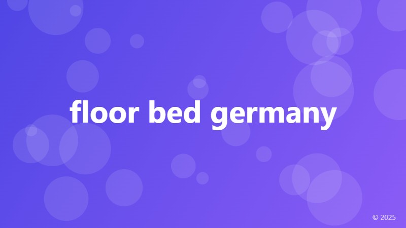 floor bed germany