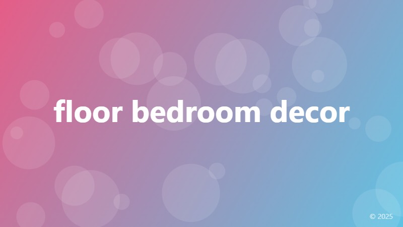 floor bedroom decor