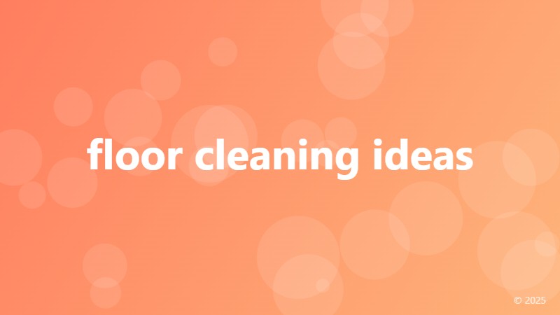 floor cleaning ideas