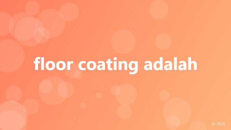 floor coating adalah