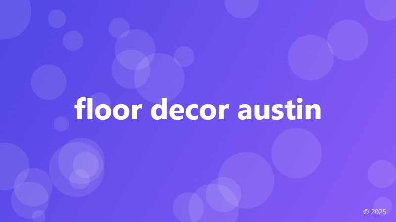 floor decor austin