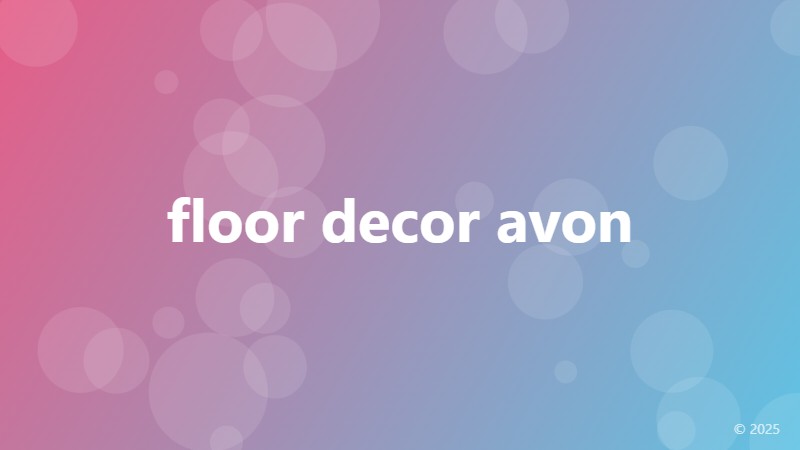 floor decor avon