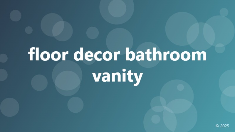 floor decor bathroom vanity