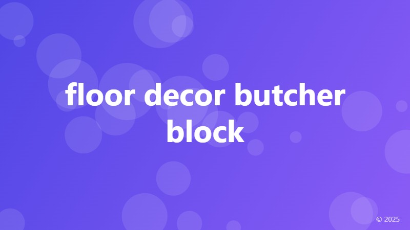floor decor butcher block