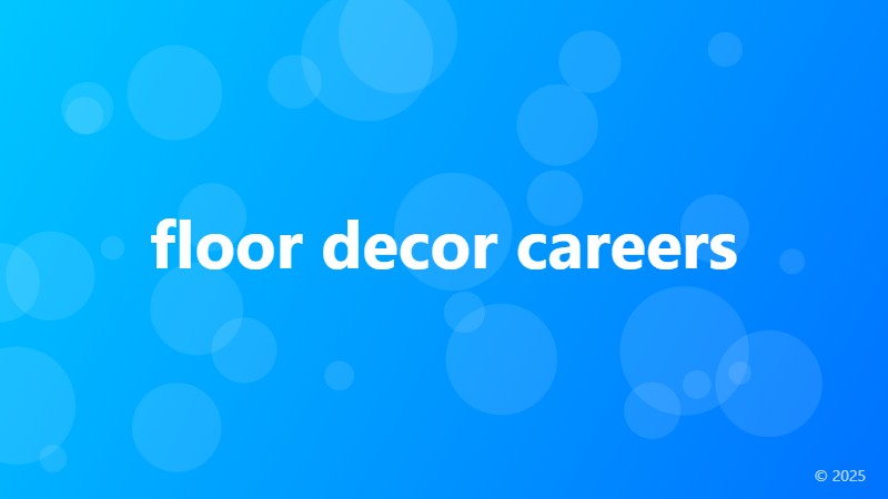 floor decor careers