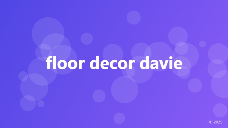 floor decor davie