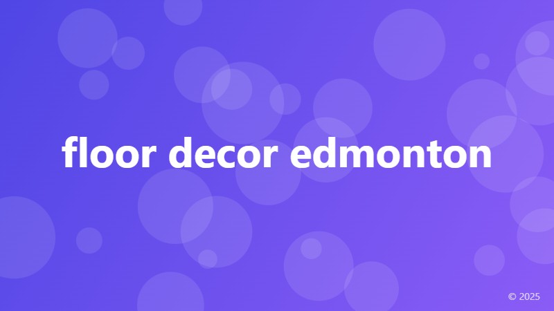 floor decor edmonton