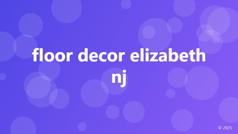 floor decor elizabeth nj
