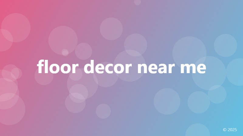 floor decor near me