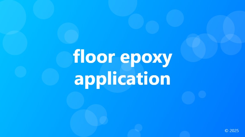 floor epoxy application