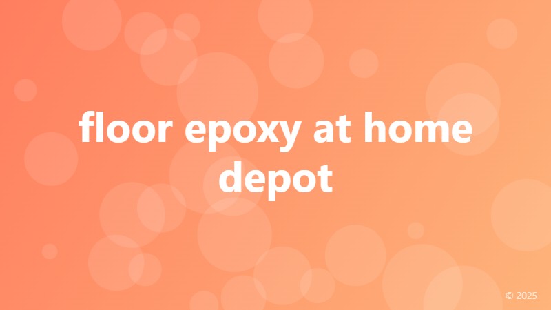 floor epoxy at home depot