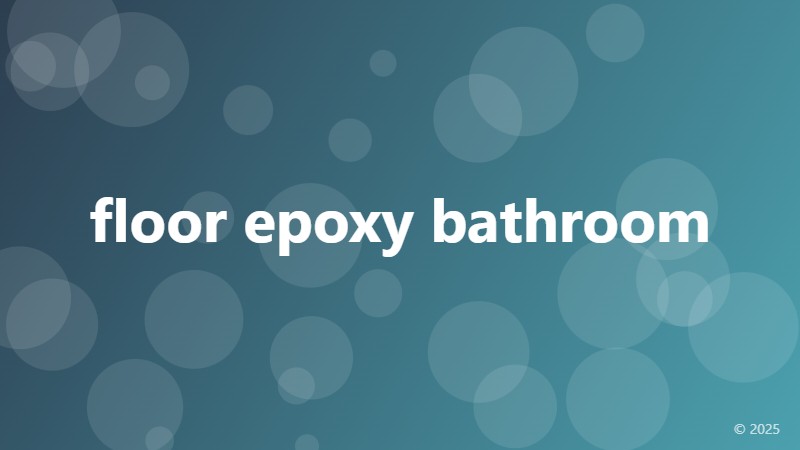 floor epoxy bathroom