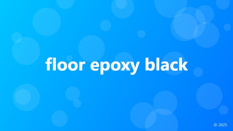 floor epoxy black
