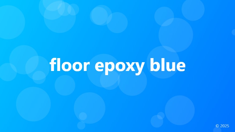 floor epoxy blue