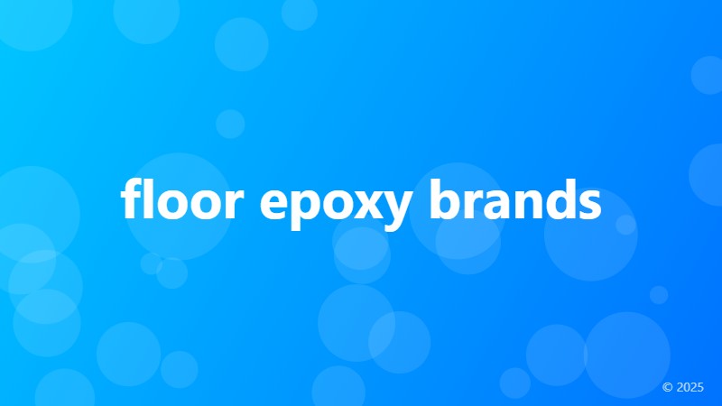 floor epoxy brands