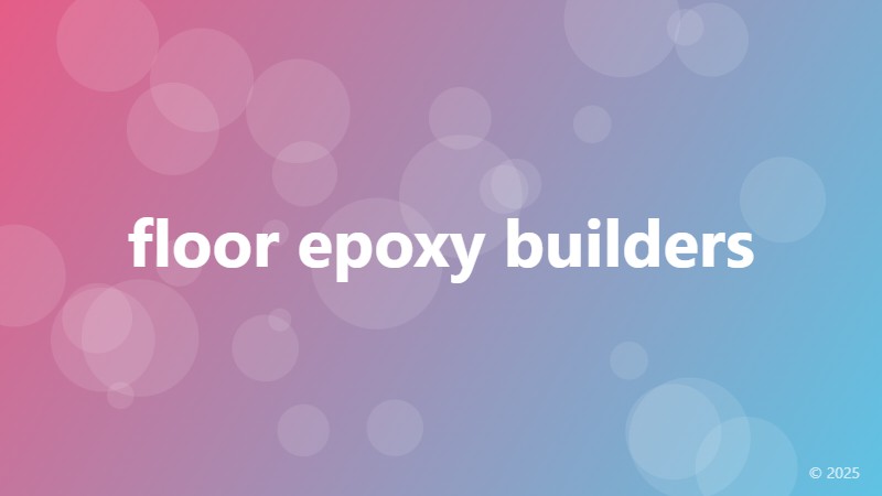 floor epoxy builders