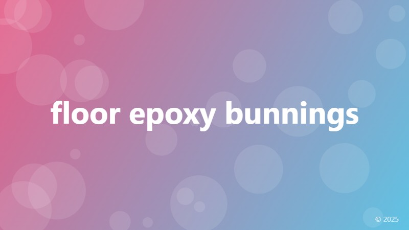 floor epoxy bunnings