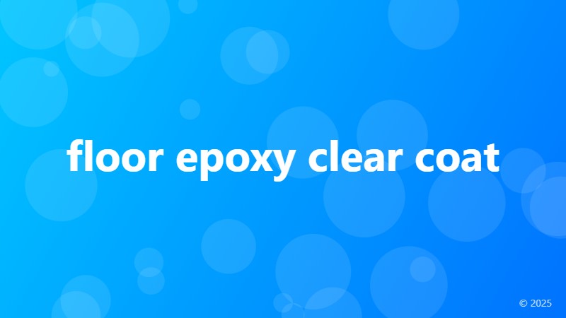 floor epoxy clear coat