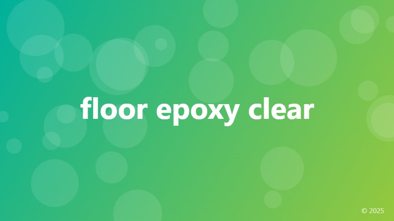 floor epoxy clear